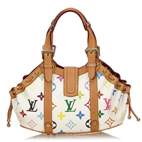 lv white bags|vintage white lv bag.